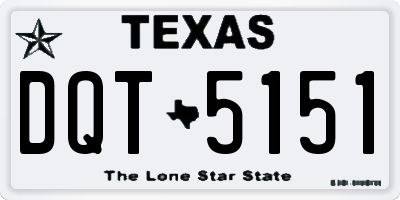 TX license plate DQT5151