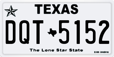 TX license plate DQT5152