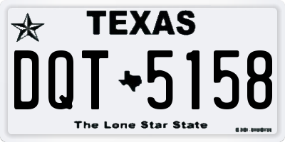 TX license plate DQT5158