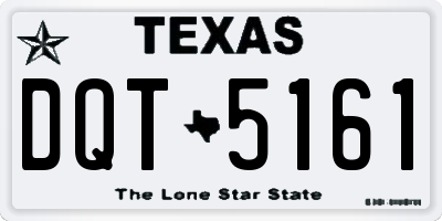 TX license plate DQT5161
