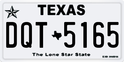 TX license plate DQT5165