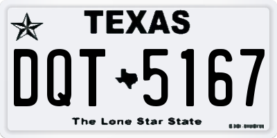 TX license plate DQT5167
