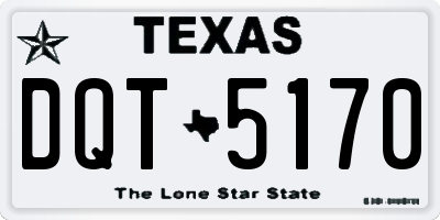 TX license plate DQT5170