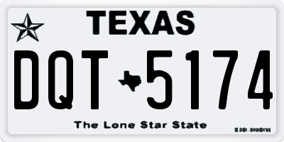TX license plate DQT5174