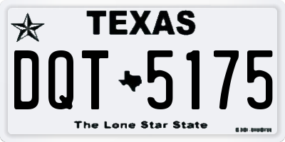 TX license plate DQT5175