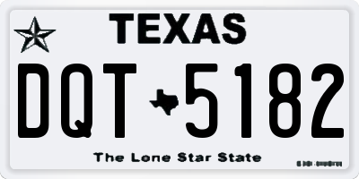 TX license plate DQT5182