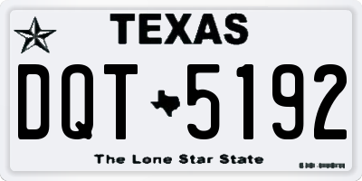 TX license plate DQT5192