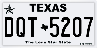 TX license plate DQT5207