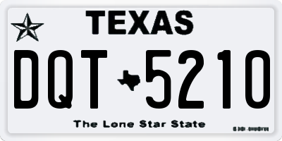 TX license plate DQT5210