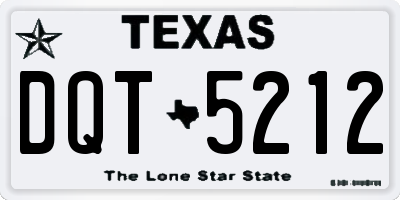 TX license plate DQT5212