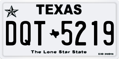 TX license plate DQT5219