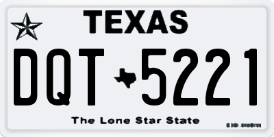 TX license plate DQT5221