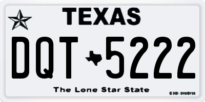 TX license plate DQT5222