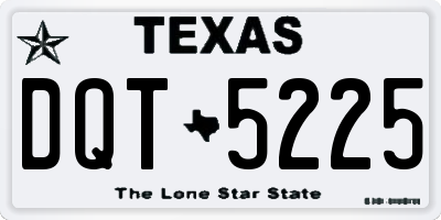 TX license plate DQT5225