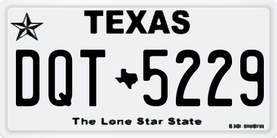 TX license plate DQT5229