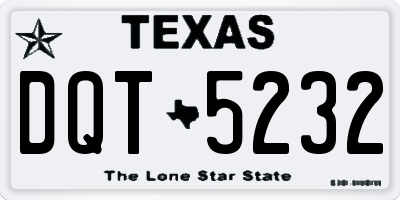TX license plate DQT5232