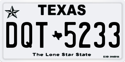 TX license plate DQT5233