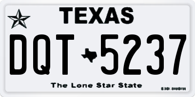 TX license plate DQT5237