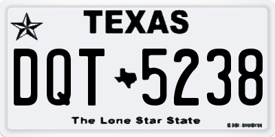 TX license plate DQT5238