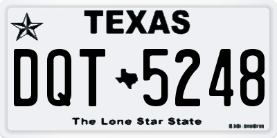 TX license plate DQT5248