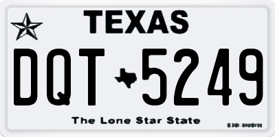 TX license plate DQT5249