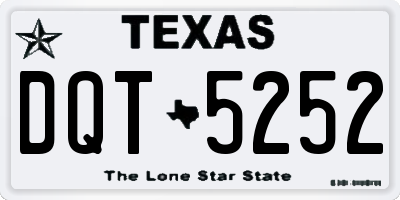 TX license plate DQT5252