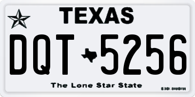 TX license plate DQT5256