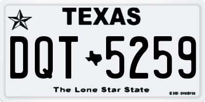 TX license plate DQT5259