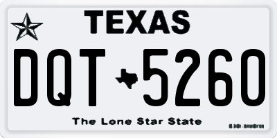 TX license plate DQT5260