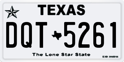 TX license plate DQT5261