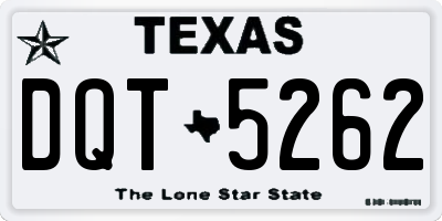 TX license plate DQT5262