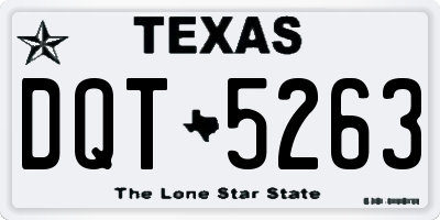 TX license plate DQT5263