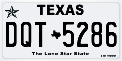 TX license plate DQT5286