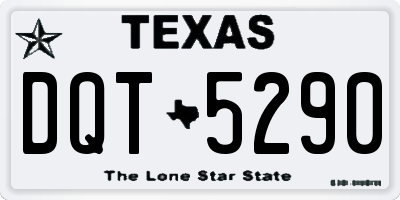 TX license plate DQT5290