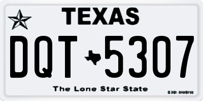 TX license plate DQT5307