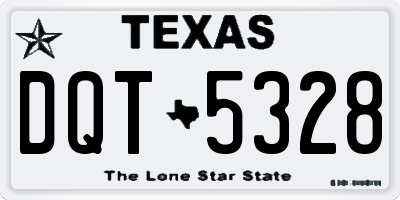 TX license plate DQT5328