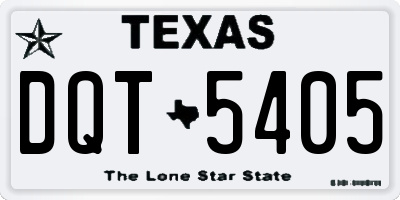 TX license plate DQT5405