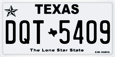 TX license plate DQT5409