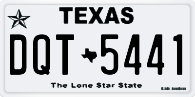 TX license plate DQT5441