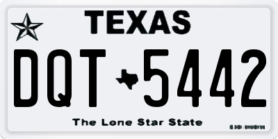 TX license plate DQT5442