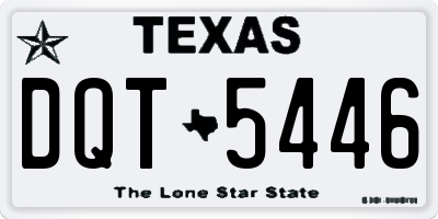 TX license plate DQT5446