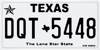 TX license plate DQT5448