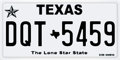 TX license plate DQT5459