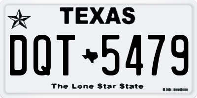 TX license plate DQT5479