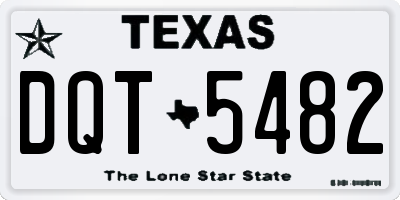 TX license plate DQT5482