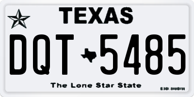 TX license plate DQT5485