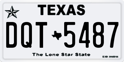 TX license plate DQT5487