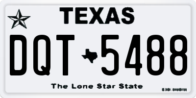 TX license plate DQT5488