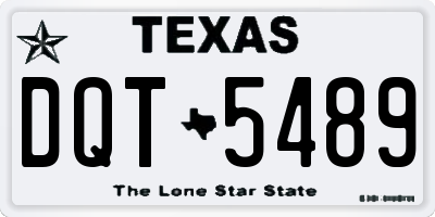 TX license plate DQT5489