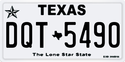 TX license plate DQT5490